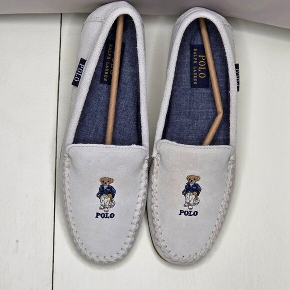Polo Ralph Lauren Shoes - Polo Ralph Lauren Women's Teddy Bear Logo Moccasin Slippers
